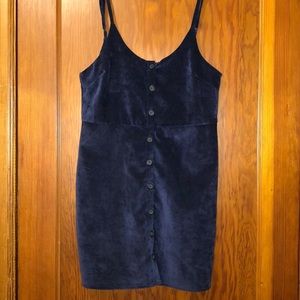 Urban outfitters blue velvet mini dress size small